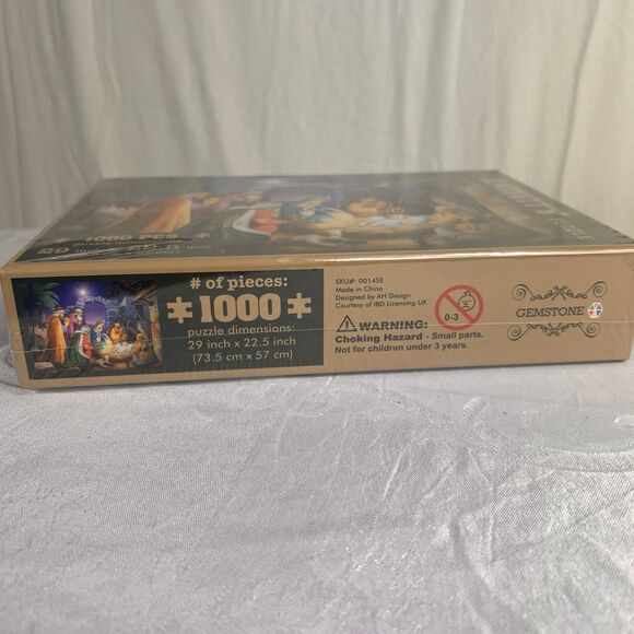 New Nativity Puzzle 1000 Pc Baby Jesus Mary Joseph 29X22.5 Gemstone Christmas - Picture 5 of 6